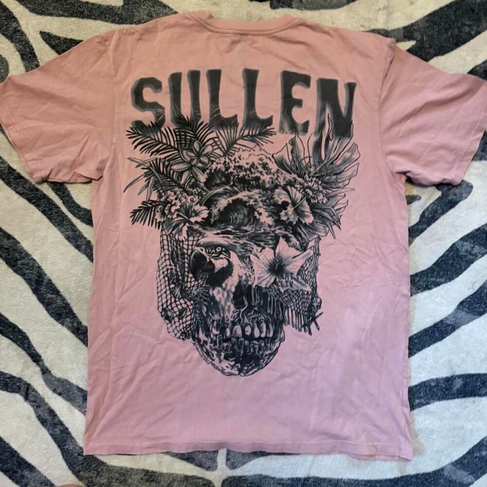 Sullen Men's Pink and Purple T-shirt